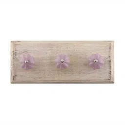 Indianshelf Brown & Lavender-Colored Melon Wooden Wall Hook Key Holder-image-85