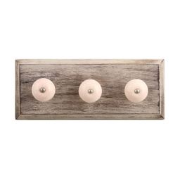 Indianshelf Cream Coloured & Beige Crackle Printed Wall Hooks Holder-9