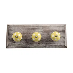 Indianshelf Yellow Dot Printed Wall Hooks-29