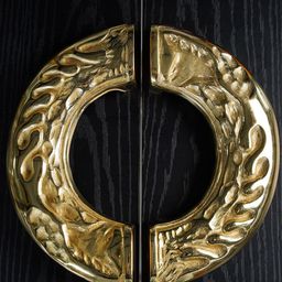 Folkstorys Set Of 2 Gold-Colored Designed Wardrobe Door Handle-29