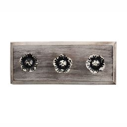 Indianshelf Black & Brown Daffodils Etched Printed Wall Key Holder-image-89