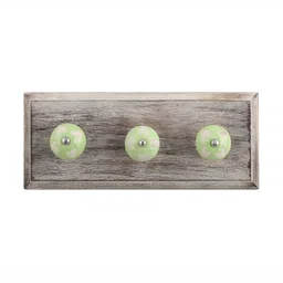 Indianshelf Green 3 Hooks Etched Wall Key Holder-image-55