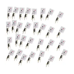 Kuber Industries Transparent 30 Pieces Printed Self Adhesive Wall Hooks & Holders-7