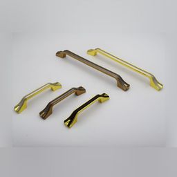 Rab Yellow & Black 5 Pieces Matte Finish Zinc Door Handles-43