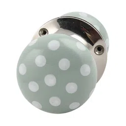 Indianshelf Green & White Dot Printed Door Handle-image-72