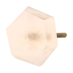 Indianshelf 6-Pcs Pink Hexagon Quartz Stone Cabinet Knob-image-15