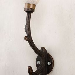 Indianshelf Cream Coloured & Beige Printed Tree Wall Key Holder-10