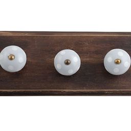 Indianshelf Grey & Brown Dot Printed Wall Key Holder-35