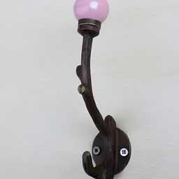 Indianshelf Pink Ceramic Dot Wall Hooks Key Holder-27