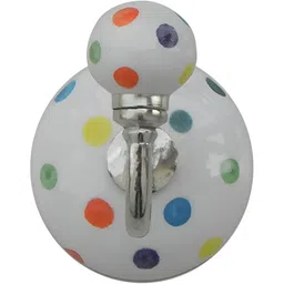 Indianshelf White & Blue Dotted Printed Wall Key Holder-picture-42