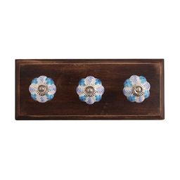 Indianshelf Blue & Brown Iceberg Printed Wall Key Holder-image-51