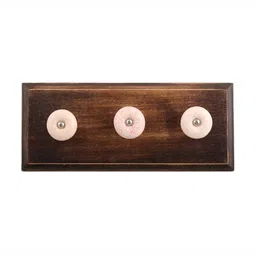 Indianshelf White 3 Hooks Crackle Wall Key Holder-image-47