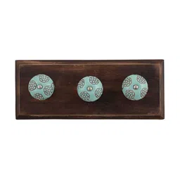 Indianshelf Brown Floral Etched Wall Hooks Key Holder-image-95