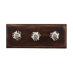 Indianshelf White & Brown Day Night Wall Hooks Key Holder-image-74