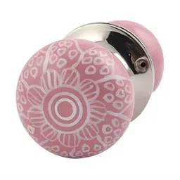 Indianshelf Pink & White Flower Printed Door Handle-image-32