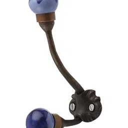 Indianshelf Blue Printed Modern Ceramic Wall Hook Key Holder-image-87