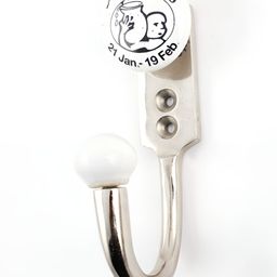 Indianshelf White Ceramic Aquarius Wall Hooks Key Holder-image-66
