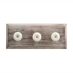 Indianshelf White 3 Hooks Crackle Wall Key Holder-image-57