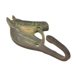 Indianshelf Beige & Black Horse Shape Brass Wall Hook-8