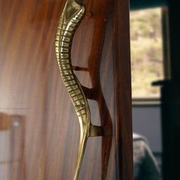 Folkstorys Gold-Coloured Textured Saiga Wardrobe Door Handle-9