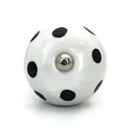 Rab White & Black Ceramic Glossy Finish Anti Tarnish Knob-image-55