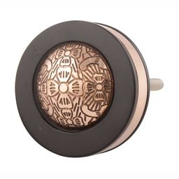 Indianshelf 6-Pcs Brown Textured Metal Furniture Knobs-31