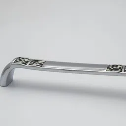 Rab Silver Toned Glossy Finished Zinc Door Handle-58