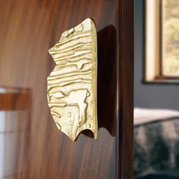 Folkstorys Gold-Coloured Textured Fossil Wardrobe Door Handle-7