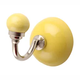 Indianshelf Yellow Ceramic Wall Hook Key Holder-image-31