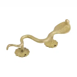 Indianshelf Beige Cobra Snake Shape Textured Brass Door Handle-image-32