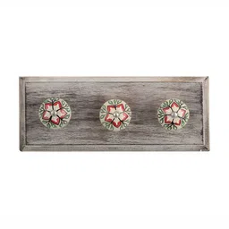 Indianshelf Red Flower Wall Hooks Key Holder-image-58