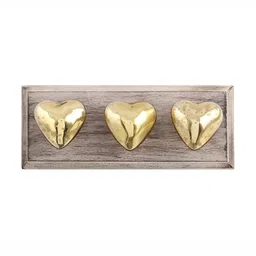 Indianshelf Brown Heart Mercury Design Wooden Wall Hooks Key Holder-image-5