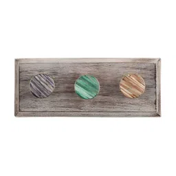 Indianshelf Green & Beige Printed Wooden Key Holder-image-55