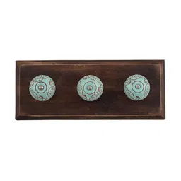 Indianshelf Green Printed 3 Hooks Key Holder-image-89