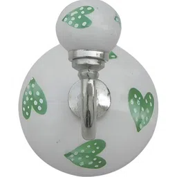 Indianshelf Green & White Heart Wall Hooks Key Holder-image-57