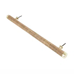 Indianshelf Brown Round Rattan Metallic Door Handles-0