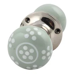 Indianshelf Green & White Dot Printed Door Handle-image-90
