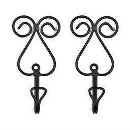 Indianshelf Black Heart Wall Hooks Key Holder-image-12