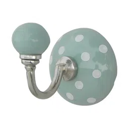 Indianshelf Green & White Dotted Printed Wall Key Holder-image-55