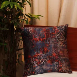 ZEBA Red & Black Abstract Square Cushion Covers-8