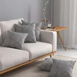 ROSARA HOME Grey Set of 5 Embellished Jacquard Square Cushion Covers-50