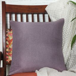 ZEBA Lavender Textured Square Cushion Cover-9