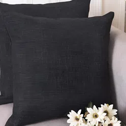 CASA-NEST Black Set of 5 Square Cushion Covers-23