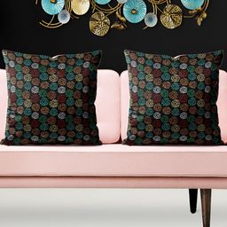 ArtzFolio Black & White 5 Pieces Printed Square Cushion Covers-image-17