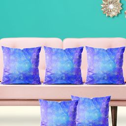 ArtzFolio Blue & White 5 Pieces Bicycles Printed Square Cushion Covers-image-68
