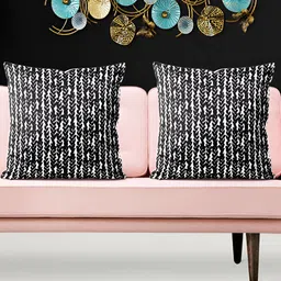 ArtzFolio Black 5 Pieces Abstract Printed Square Cushion Covers-image-79