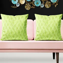 ArtzFolio Green 5 Pieces Abstract Square Cushion Covers-image-49