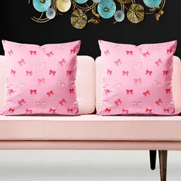 ArtzFolio Pink 5 Pieces Abstract Square Cushion Covers-image-57