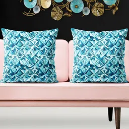ArtzFolio Blue 5 Pieces Abstract Printed Square Cushion Covers-image-88