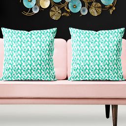 ArtzFolio White & Green 5 Pieces Square Cushion Covers-image-82